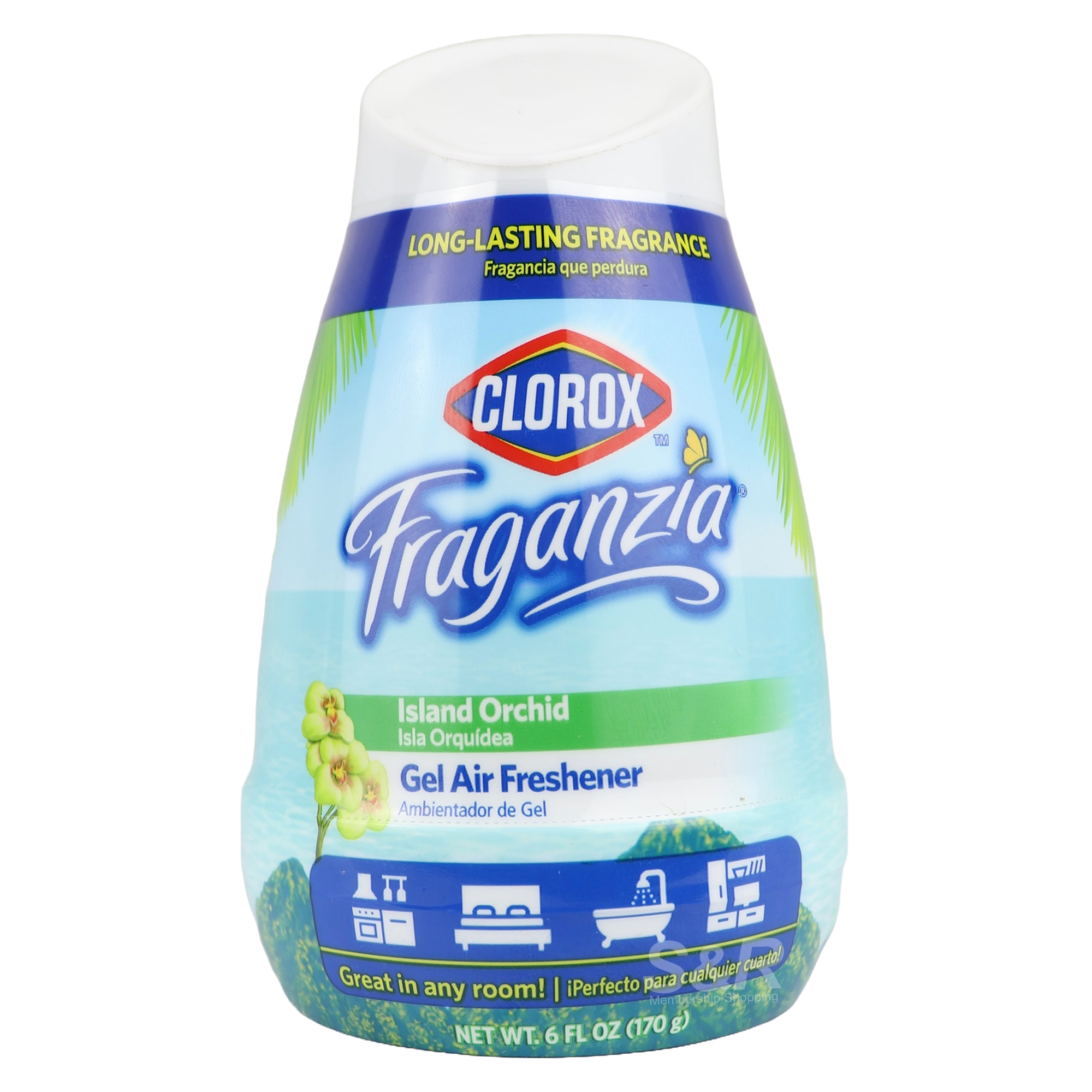 Clorox Fraganzia Island Orchid Gel Air Freshener 170g Clorox Fraganzia Island Orchid Gel Air Freshener 170g